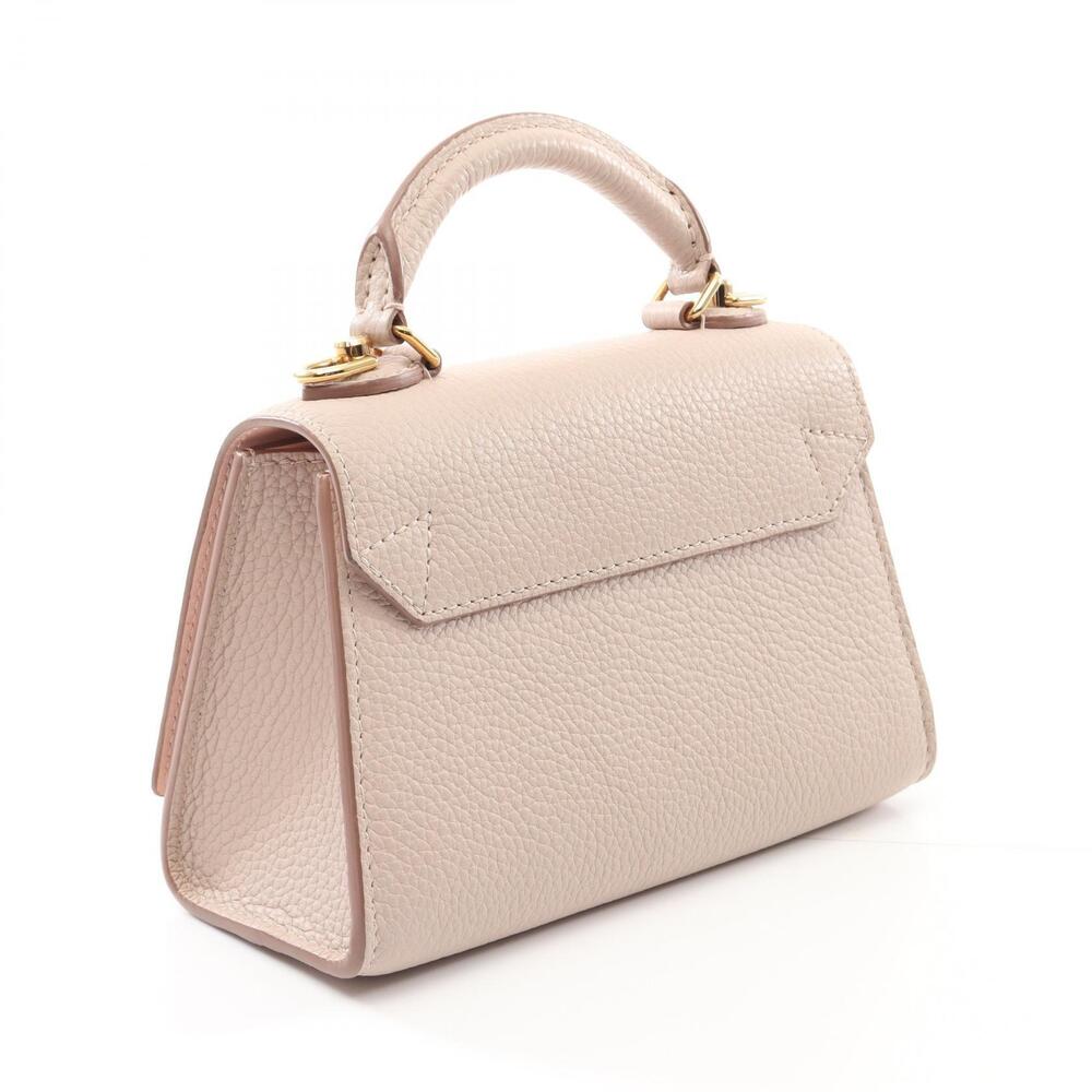 Louis Vuitton Handle Greige Leather Tan Taurillon Twist One Handbag Beige